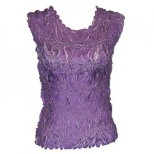 647 - Sleeveless Origami Tops Purple - Lilac - Queen Size Fits (XL-2X)