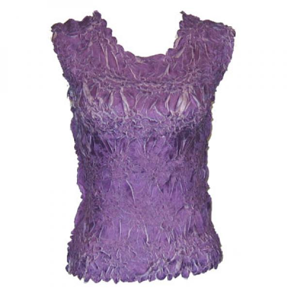Wholesale 647 - Sleeveless Origami Tops Purple - Lilac - Queen Size Fits (XL-2X)