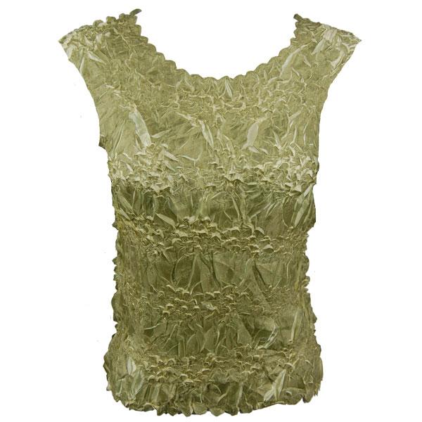 Wholesale 647 - Sleeveless Origami Tops Celery - Lemon - Queen Size Fits (XL-2X)