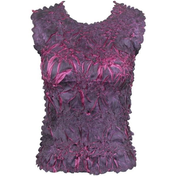 Wholesale 647 - Sleeveless Origami Tops Black - Berry - One Size Fits Most