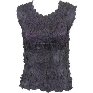 647 - Sleeveless Origami Tops Black - Plum - One Size Fits Most