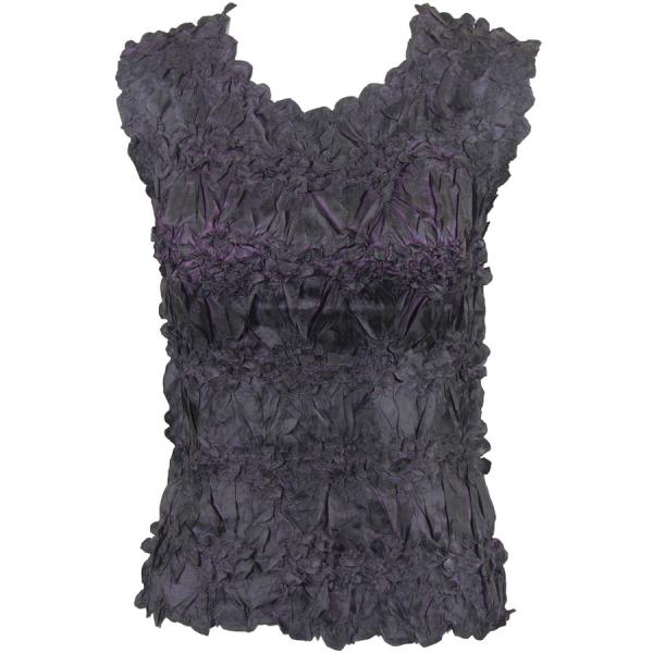 Wholesale 647 - Sleeveless Origami Tops Black - Plum - One Size Fits Most