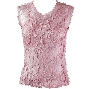 647 - Sleeveless Origami Tops Solid Dusty Pink - One Size Fits Most
