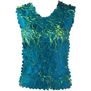 647 - Sleeveless Origami Tops Royal - Lime - One Size Fits Most