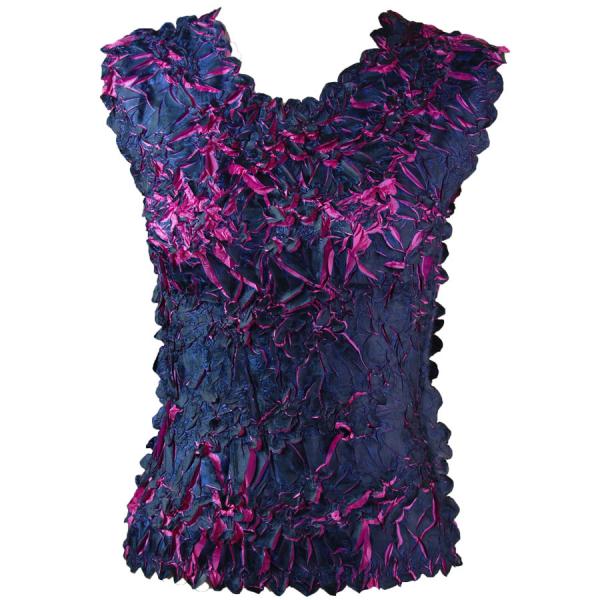 Wholesale 647 - Sleeveless Origami Tops Midnight - Orchid - Queen Size Fits (XL-2X)
