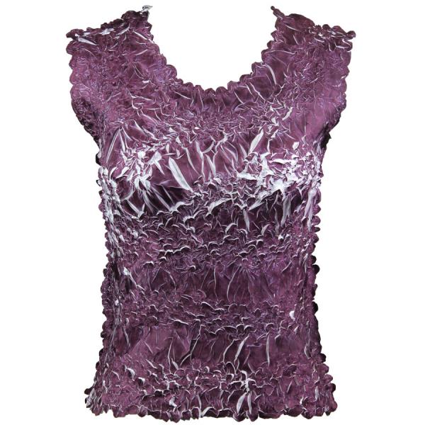Wholesale 647 - Sleeveless Origami Tops Purple - White - One Size Fits Most