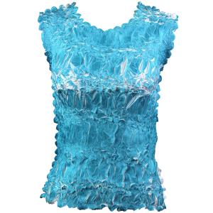 647 - Sleeveless Origami Tops Turquoise - White - One Size Fits Most