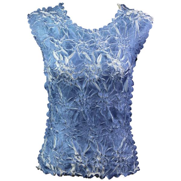 Wholesale 647 - Sleeveless Origami Tops Denim - White - One Size Fits Most