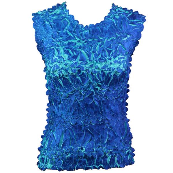 Wholesale 647 - Sleeveless Origami Tops Royal - Light Turquoise - One Size Fits Most