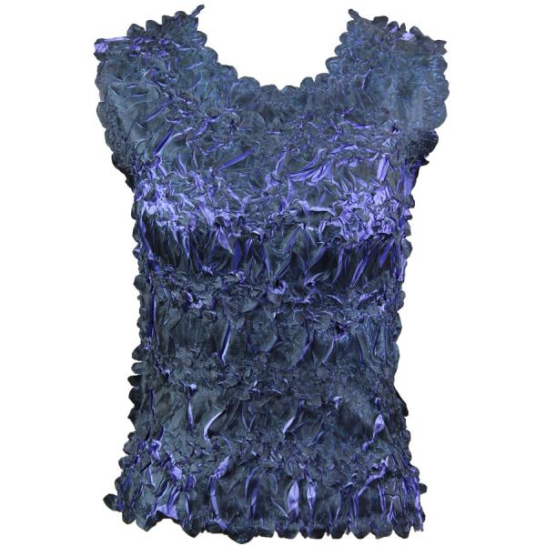 Wholesale 647 - Sleeveless Origami Tops Black - Violet - One Size Fits Most