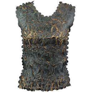 647 - Sleeveless Origami Tops Black - Gold - One Size Fits Most