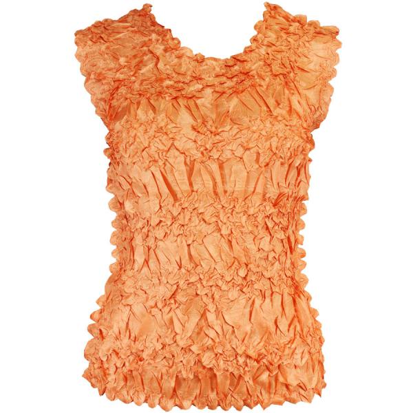 Wholesale 647 - Sleeveless Origami Tops Solid Orange - One Size Fits Most