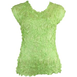 647 - Sleeveless Origami Tops Solid Spring Green - One Size Fits Most
