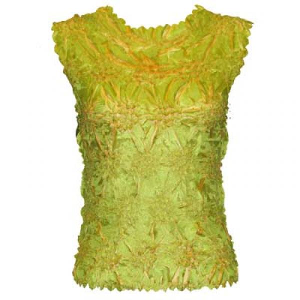 Wholesale 647 - Sleeveless Origami Tops Green Apple - Gold - One Size Fits Most