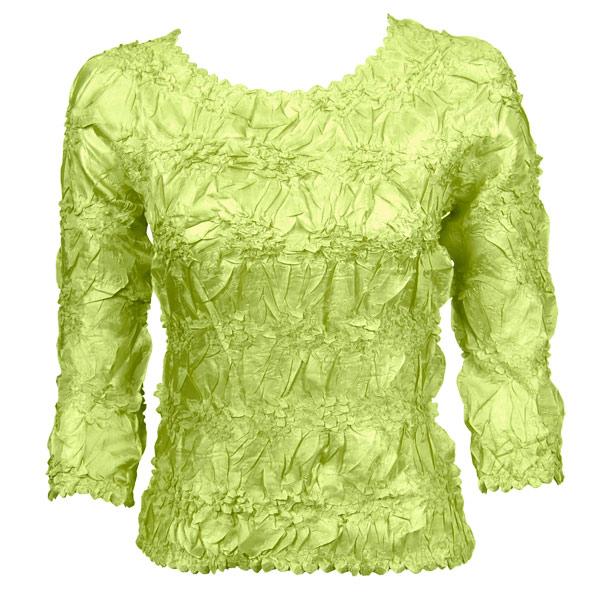 Wholesale 648 - Origami Three Quarter Sleeve Tops Solid Lime - One Size Fits Most