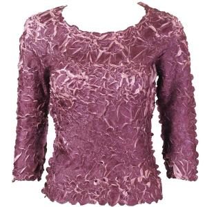 648 - Origami Three Quarter Sleeve Tops Wine - Dusty Pink - One Size Fits Most