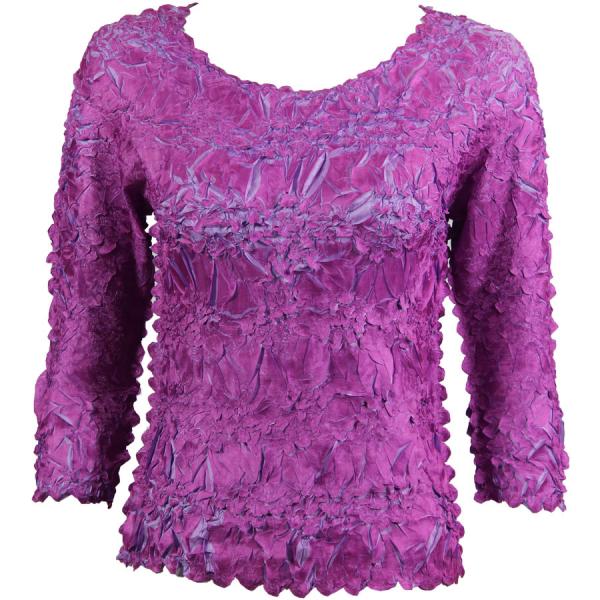 Wholesale 648 - Origami Three Quarter Sleeve Tops Orchid - Light Orchid - One Size Fits Most