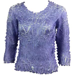648 - Origami Three Quarter Sleeve Tops Violet - White - One Size Fits Most