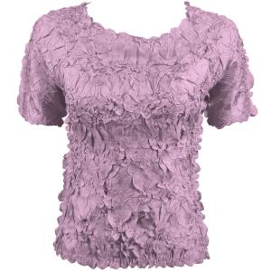 649 - Origami Short Sleeve Tops  Solid Violet - One Size Fits Most
