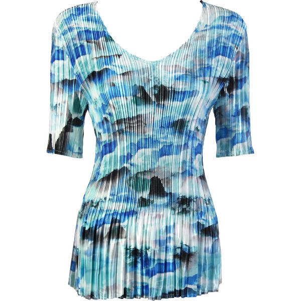 Wholesale 1554 - Satin Mini Pleat 3/4 Sleeve Dresses #5407 - One Size Fits Most