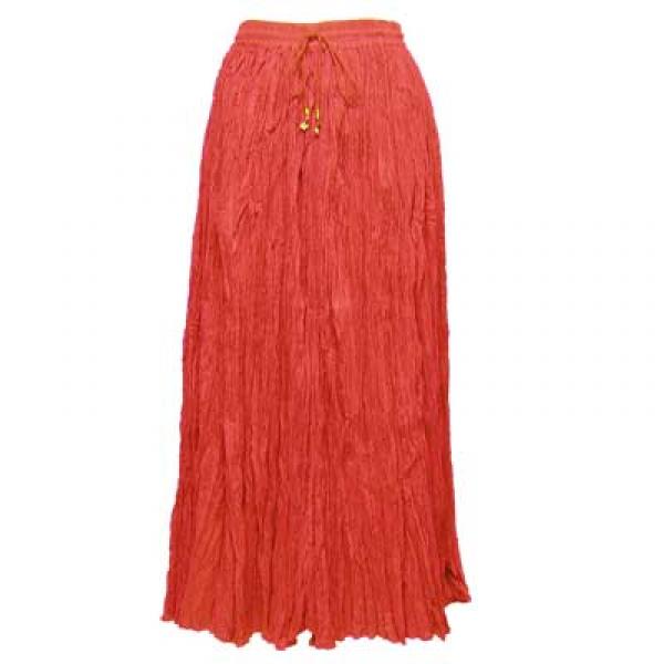 wholesale Skirts - Long Cotton Broomstick with Pocket 503 Solid Red - 