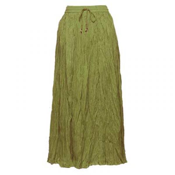 wholesale Skirts - Long Cotton Broomstick with Pocket 503 Solid Olive - 