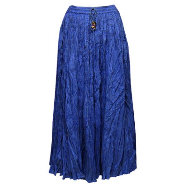 wholesale Skirts - Long Cotton Broomstick with Pocket 503 Solid Royal - 