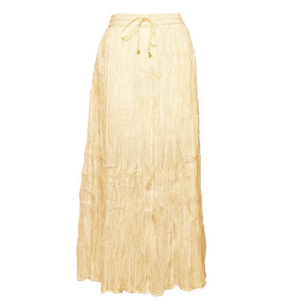 wholesale Skirts - Long Cotton Broomstick with Pocket 503 Solid Ivory Creme - 