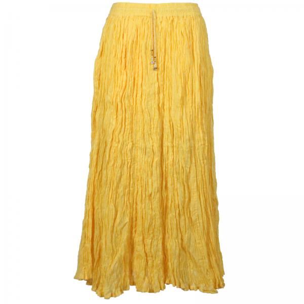 wholesale Skirts - Long Cotton Broomstick with Pocket 503 Solid Yellow - 