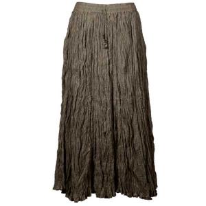 Skirts - Long Cotton Broomstick with Pocket 503 Solid Dark Chocolate - 