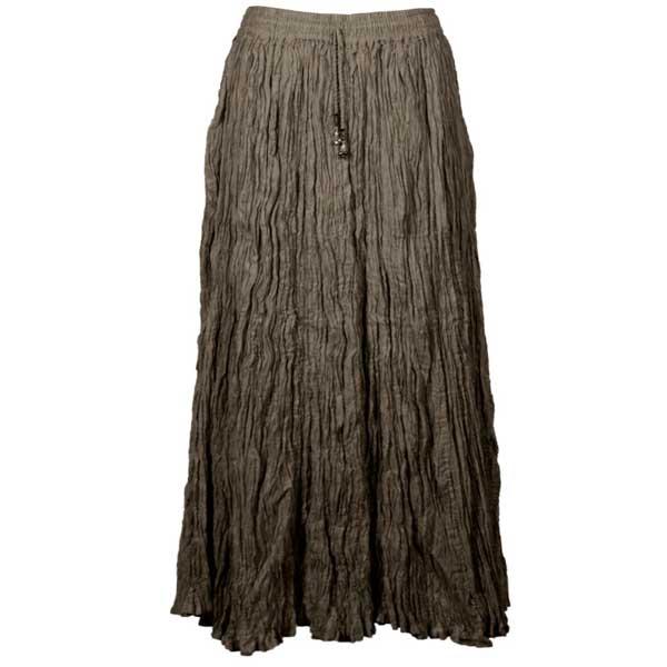 wholesale Skirts - Long Cotton Broomstick with Pocket 503 Solid Dark Chocolate - 