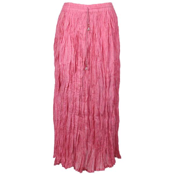 wholesale Skirts - Long Cotton Broomstick with Pocket 503 Solid Pink - 