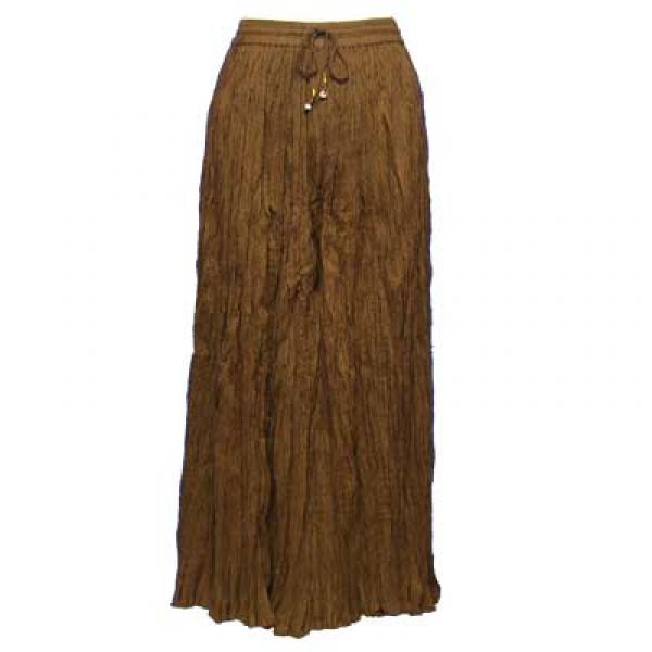 wholesale Skirts - Long Cotton Broomstick with Pocket 503 Solid Chocolate - 