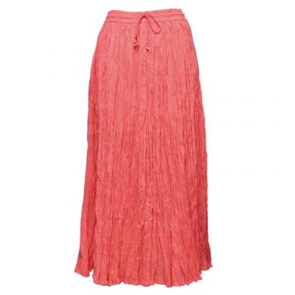 wholesale Skirts - Long Cotton Broomstick with Pocket 503 Solid Coral - 