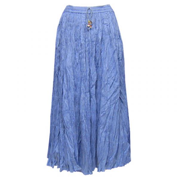 wholesale Skirts - Long Cotton Broomstick with Pocket 503 Solid Denim - 