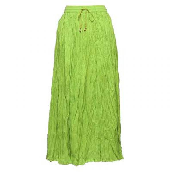 wholesale Skirts - Long Cotton Broomstick with Pocket 503 Solid Lime - 