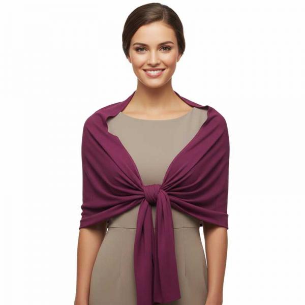 wholesale 679 - Georgette Wraps Solid Raspberry - 