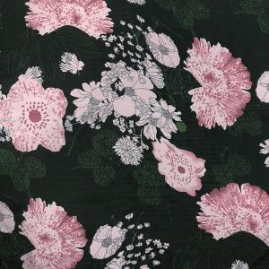 001 Georgette Neckerchief Squares*  Floral Stencil Pink  - 