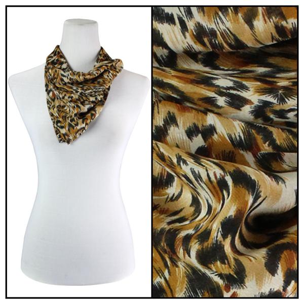 wholesale 001 Georgette Neckerchief Squares*  Leopard (MB) - 