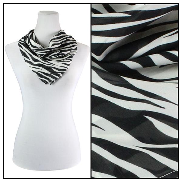 wholesale 001 Georgette Neckerchief Squares*  Zebra Stripe (MB) - 