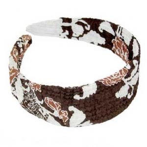 649 - Fabric Covered Headbands  HB-CI - Chocolate Multi<br>
Crushed Georgette Headband - 