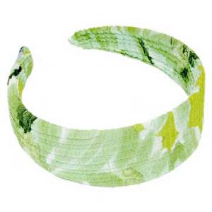 649 - Fabric Covered Headbands  HB-DG - Green Multi<br>
Crushed Georgette Headband - 