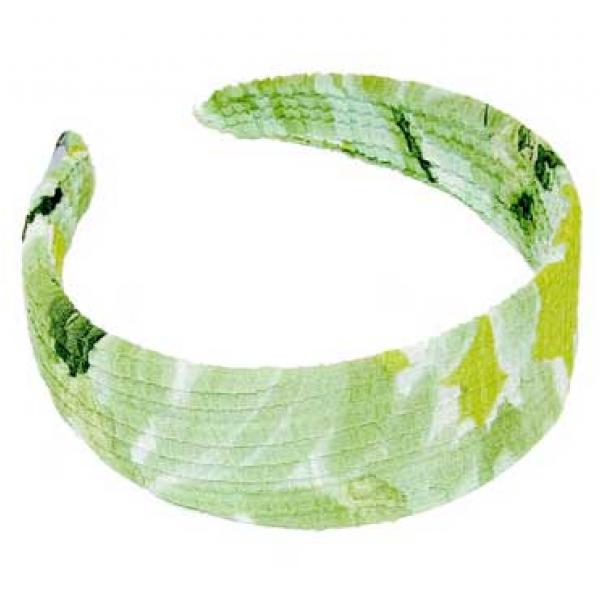 wholesale 649 - Fabric Covered Headbands  HB-DG - Green Multi<br>
Crushed Georgette Headband - 