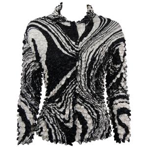 691 - Coin Style - Cardigan Swirl Black-White - One Size Fits Most