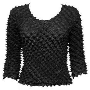 728 - Spike Top- 3/4 Sleeve Black Spike Top - Three Quarter Sleeve - One Size Fits Most