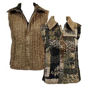 4537 - Quilted Reversible Vests  P31 - Patchwork Jungle<br>Quilted Reversible Vest - One Size Fits Most