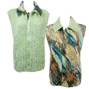 4537 - Quilted Reversible Vests  P43 - Abstract Multi<br>Quilted Reversible Vest - One Size Fits Most