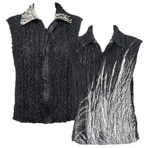 4537 - Quilted Reversible Vests  X161/PLUS - Lines on Black<br>Quilted Reversible Vest - XL-2X