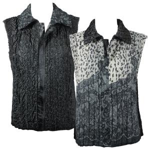 4537 - Quilted Reversible Vests  P51 - Grey Animal<br> Quilted Reversible Vest - One Size Fits Most