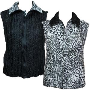 4537 - Quilted Reversible Vests  1401 - Abstract Dashes<br>Quilted Reversible Vest - One Size Fits Most